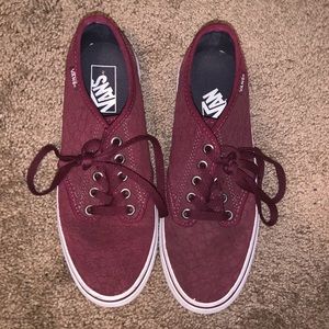 Maroon Snakeskin Vans